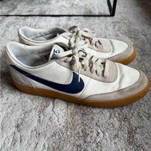 Nike Killshot Leather Shoe Navy Grey Sneakers Size 9.5 Athletic Comfort